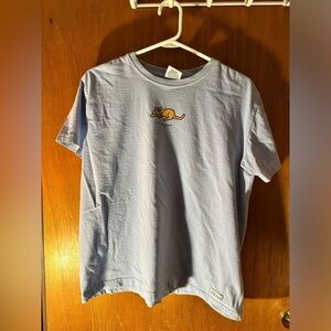 Life Is Good Women’s Large Tee with original sewn in tag. Cool Cat.